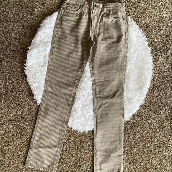 7 for all Mankind The Straight Jeans Cotton Tan Gray Womens Size 16 - Picture 1 of 9